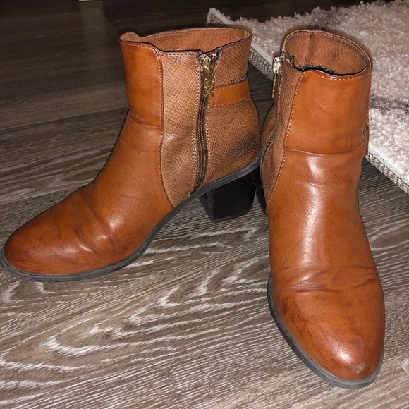 Brown Leather Booties - Picture 3 of 5